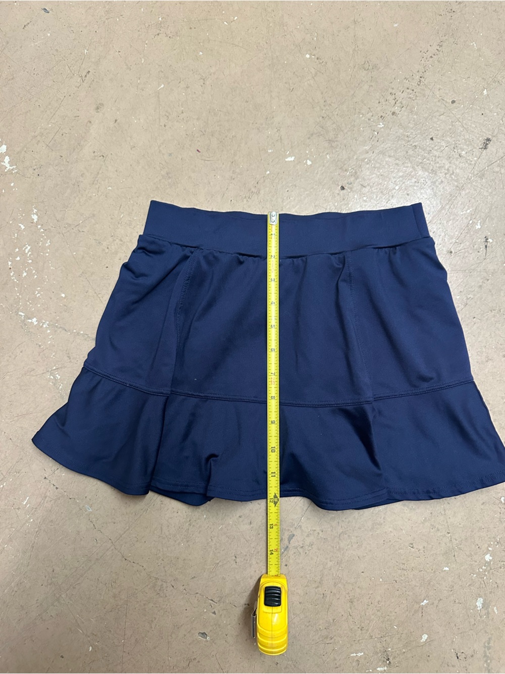 Navy Ruffled Mini Athletic Skirt - Picture 5 of 5